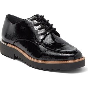 Franco Sarto  Charles black patent lace up loafers